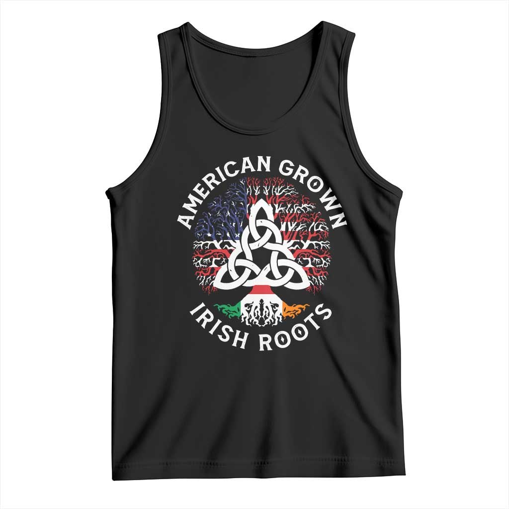 American Grown Irish Roots Ireland Flag Tank Top TS09 Black Print Your Wear