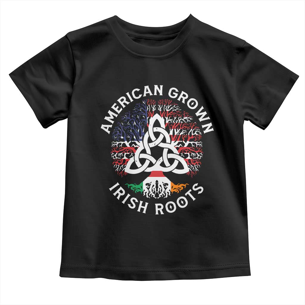American Grown Irish Roots Ireland Flag Toddler T Shirt TS09 Black Print Your Wear