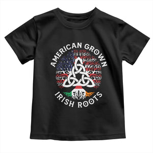 American Grown Irish Roots Ireland Flag Toddler T Shirt TS09 Black Print Your Wear
