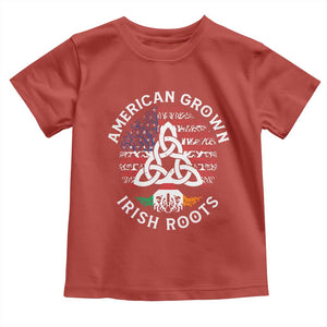 American Grown Irish Roots Ireland Flag Toddler T Shirt TS09 Red Print Your Wear