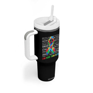 Autism Awareness Tumbler With Handle I Am More Than Autism Brilliant Strong Unique Brave Happy Creative TS09 Print Your Wear