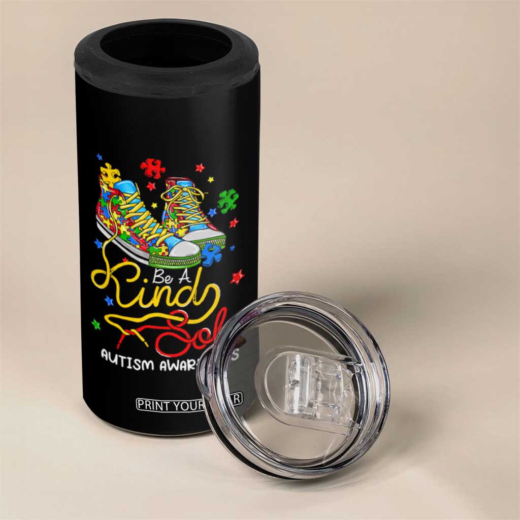 Autism Awareness 4 in 1 Can Cooler Tumbler Be A King Sole Puzzle Shoe TS09 Print Your Wear