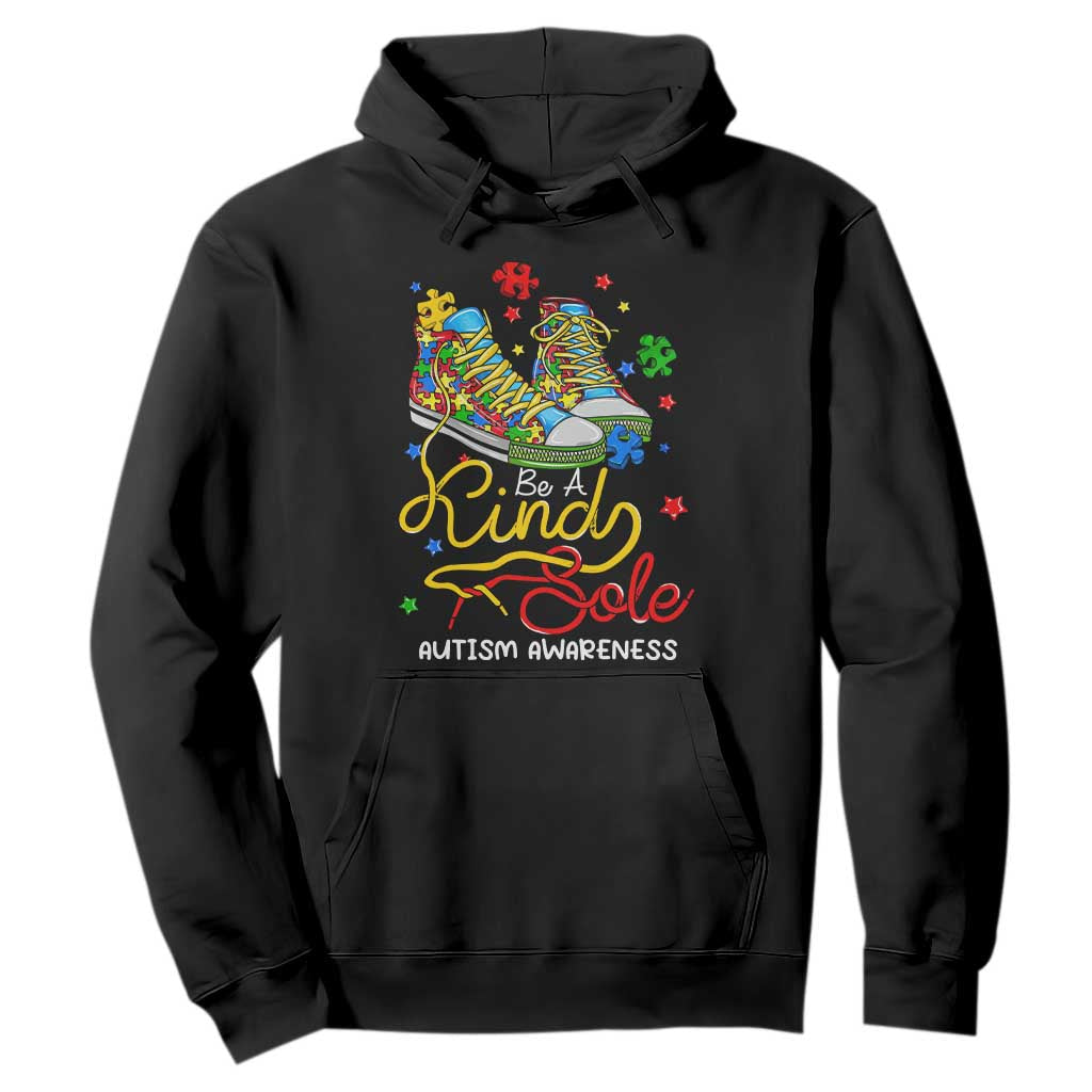 Autism Awareness Hoodie Be A King Sole Puzzle Shoe TS09 Black Printyourwear