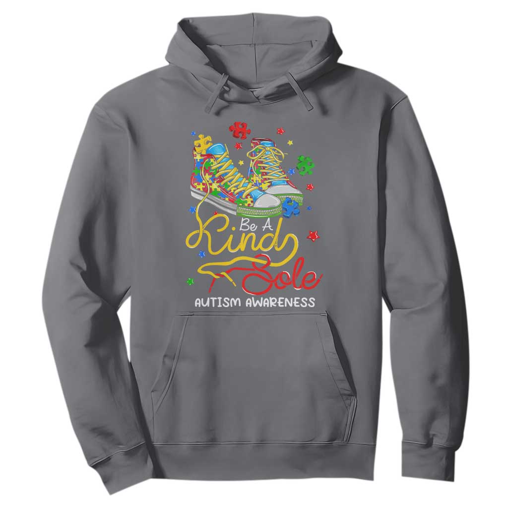 Autism Awareness Hoodie Be A King Sole Puzzle Shoe TS09 Charcoal Printyourwear