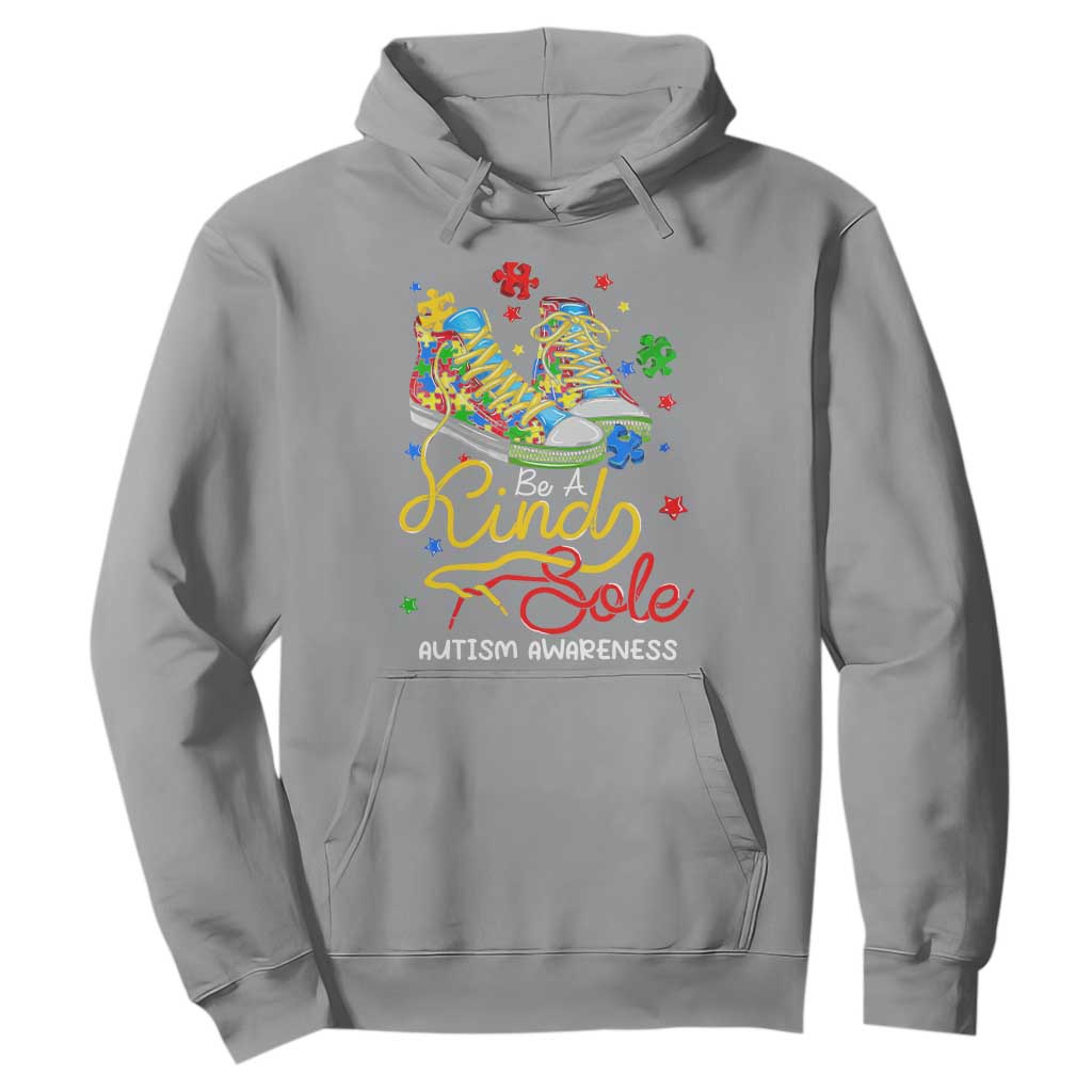 Autism Awareness Hoodie Be A King Sole Puzzle Shoe TS09 Sport Gray Printyourwear