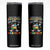 Autism Awareness Skinny Tumbler Society Says I'm Autistic God Says I'm Perfect Puzzle Dabbing TS09 Black Print Your Wear