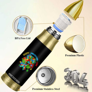 Autism Awareness Bullet Tumbler Accept Understand Love Rainbow Puzzle Sunflower TS09 Print Your Wear