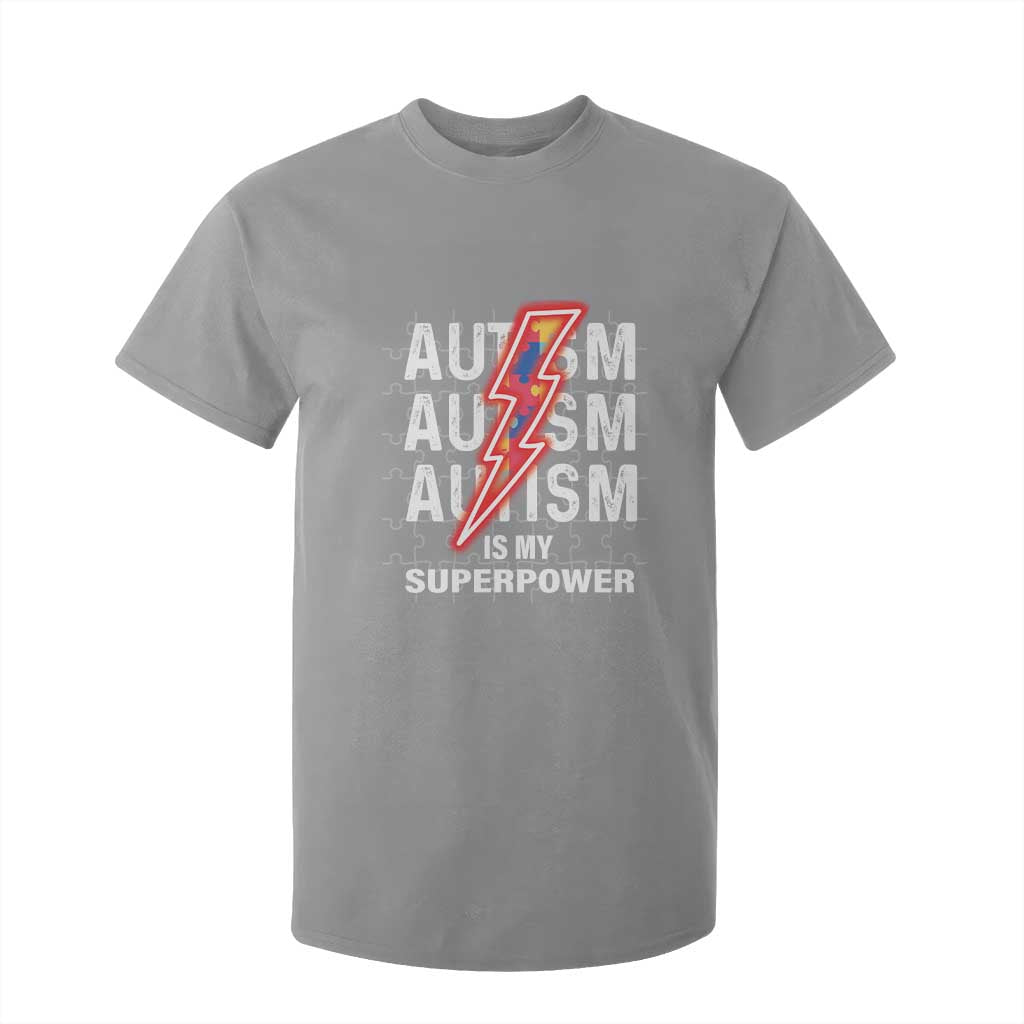 Autistic T Shirt For Kid Autism Is My Super Power Brain Superhero TS09 Sport Gray Printyourwear