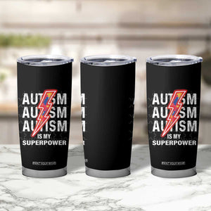 Autistic Tumbler Cup Autism Is My Super Power Brain Superhero TS09 Print Your Wear
