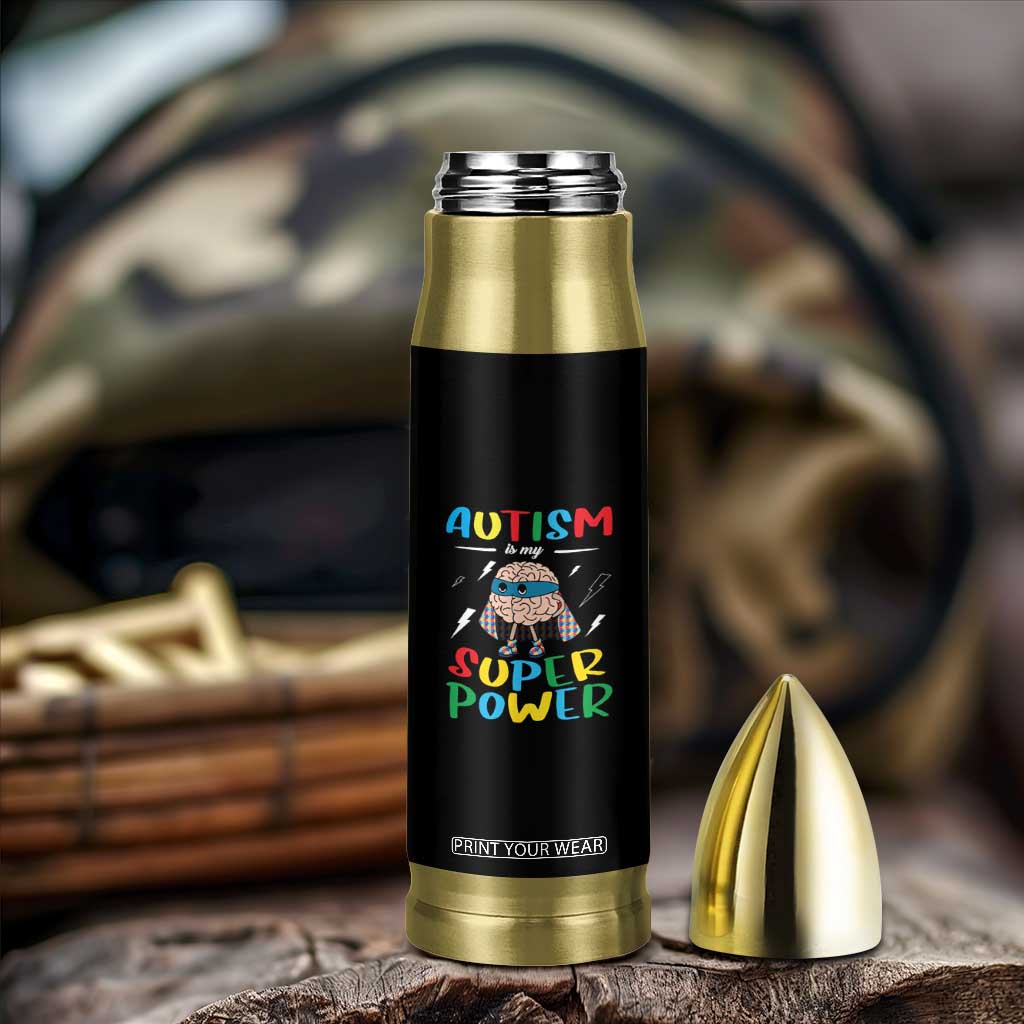 Autistic Bullet Tumbler Autism Is My Super Power Superhero TS09 Print Your Wear