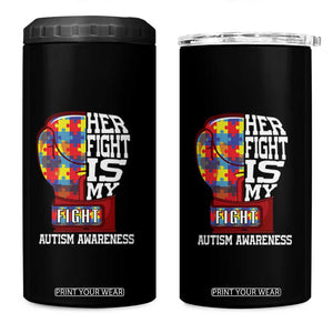 Autism Awareness 4 in 1 Can Cooler Tumbler Her Fight Is My Fight Mom Dad Parents Support TS09 One Size: 16 oz Black Print Your Wear