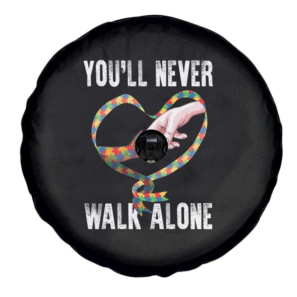 Autism Awareness Spare Tire Cover You'll Never Walk Alone Mom Support TS09 Print Your Wear