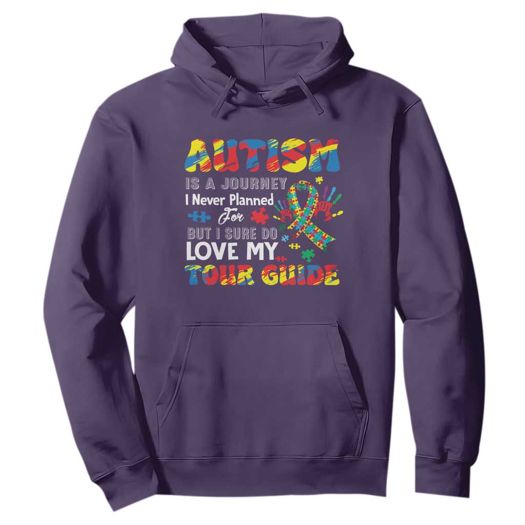Autism Awareness Hoodie Autism Is A Journey I Never Planned For But I Sure Do Love My Tour Guide TS09 Purple Printyourwear