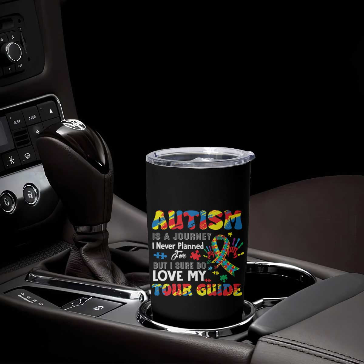 Autism Awareness Tumbler Cup Autism Is A Journey I Never Planned For But I Sure Do Love My Tour Guide TS09 Print Your Wear