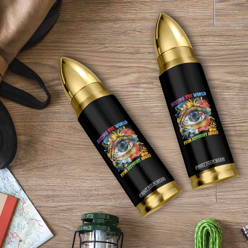 Autism Awareness Bullet Tumbler Puzzle Eyes Seeing The World From Diferent Angles TS09 Print Your Wear