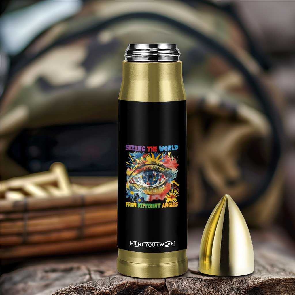 Autism Awareness Bullet Tumbler Puzzle Eyes Seeing The World From Diferent Angles TS09 Print Your Wear