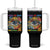 Autism Awareness Tumbler With Handle Puzzle Eyes Seeing The World From Diferent Angles TS09 One Size: 40 oz Black Print Your Wear