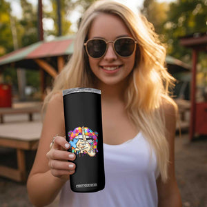 Autism Awareness Skinny Tumbler Don't Jundge What You Don't Understand Puzzle Lip TS09 Print Your Wear