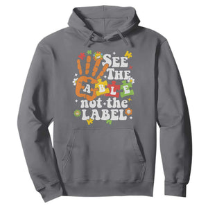 Autism Awareness Hoodie See The Able Not The Label TS09 Charcoal Printyourwear