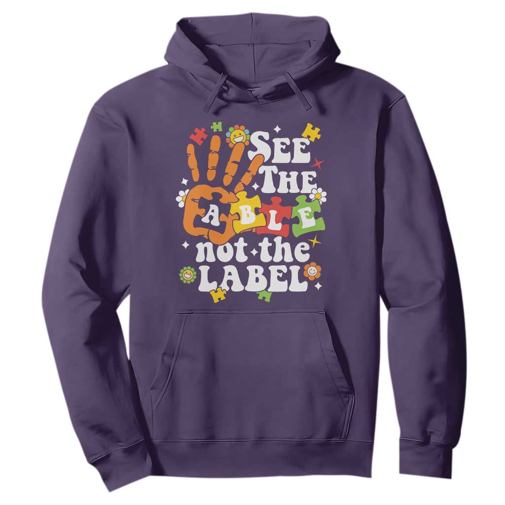 Autism Awareness Hoodie See The Able Not The Label TS09 Purple Printyourwear
