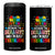 Autism Awareness 4 in 1 Can Cooler Tumbler I Don't Speak Much Because I'm Brilliant And I'm Busy Thinking Autistic TS09 One Size: 16 oz Black Print Your Wear
