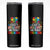 Autism Awareness Skinny Tumbler I Don't Speak Much Because I'm Brilliant And I'm Busy Thinking Autistic TS09 Black Print Your Wear
