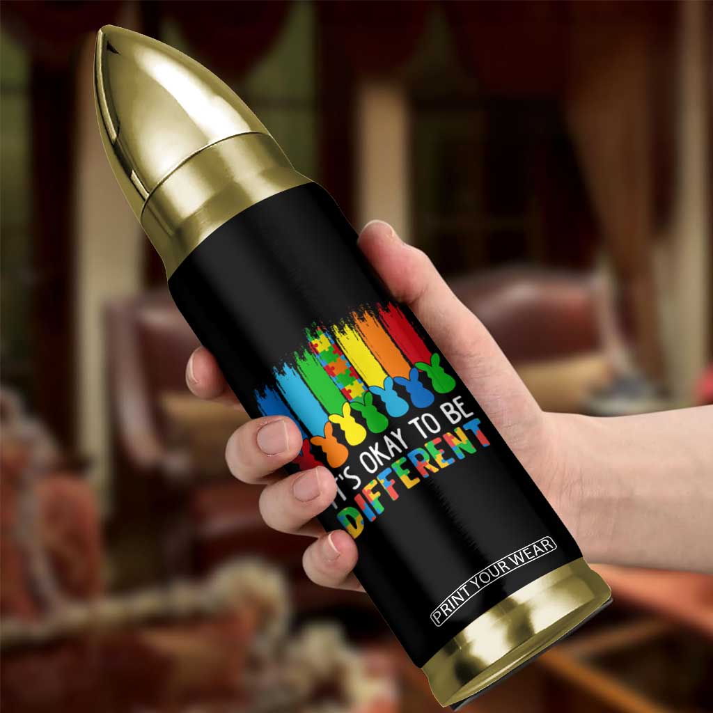 Autism Awareness Bullet Tumbler It's OK To Be Different Puzzle Easter Bunny TS09 Print Your Wear