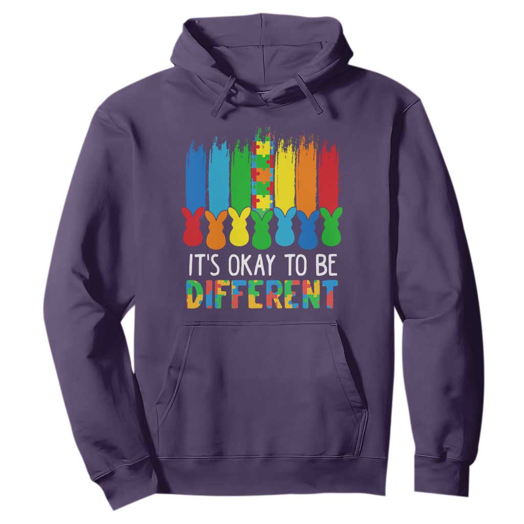 Autism Awareness Hoodie It's OK To Be Different Puzzle Easter Bunny TS09 Purple Printyourwear