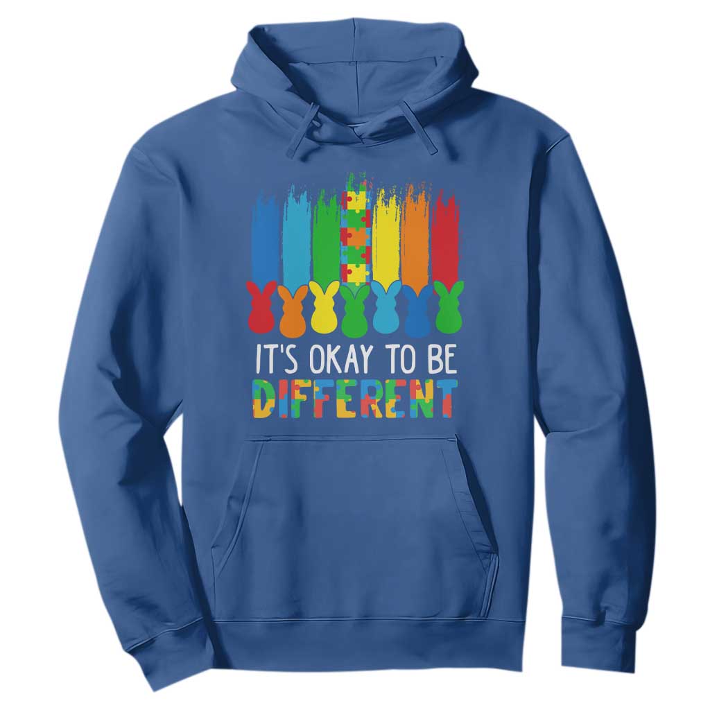 Autism Awareness Hoodie It's OK To Be Different Puzzle Easter Bunny TS09 Royal Blue Printyourwear