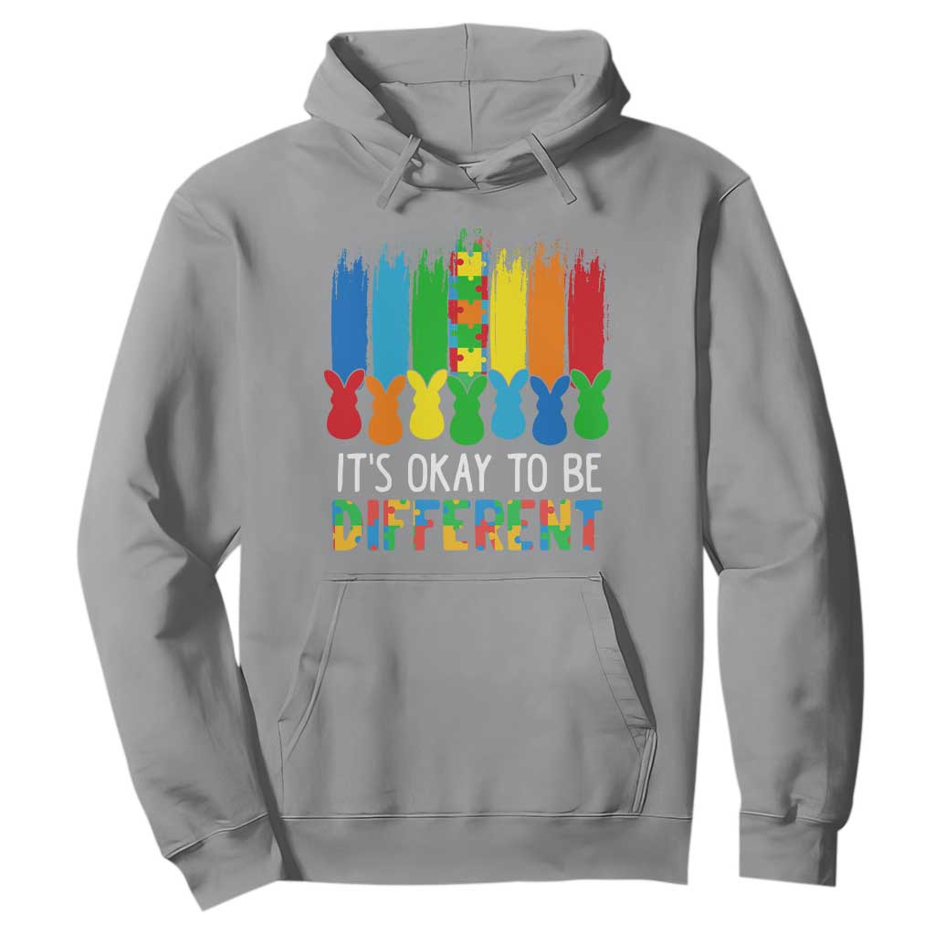 Autism Awareness Hoodie It's OK To Be Different Puzzle Easter Bunny TS09 Sport Gray Printyourwear