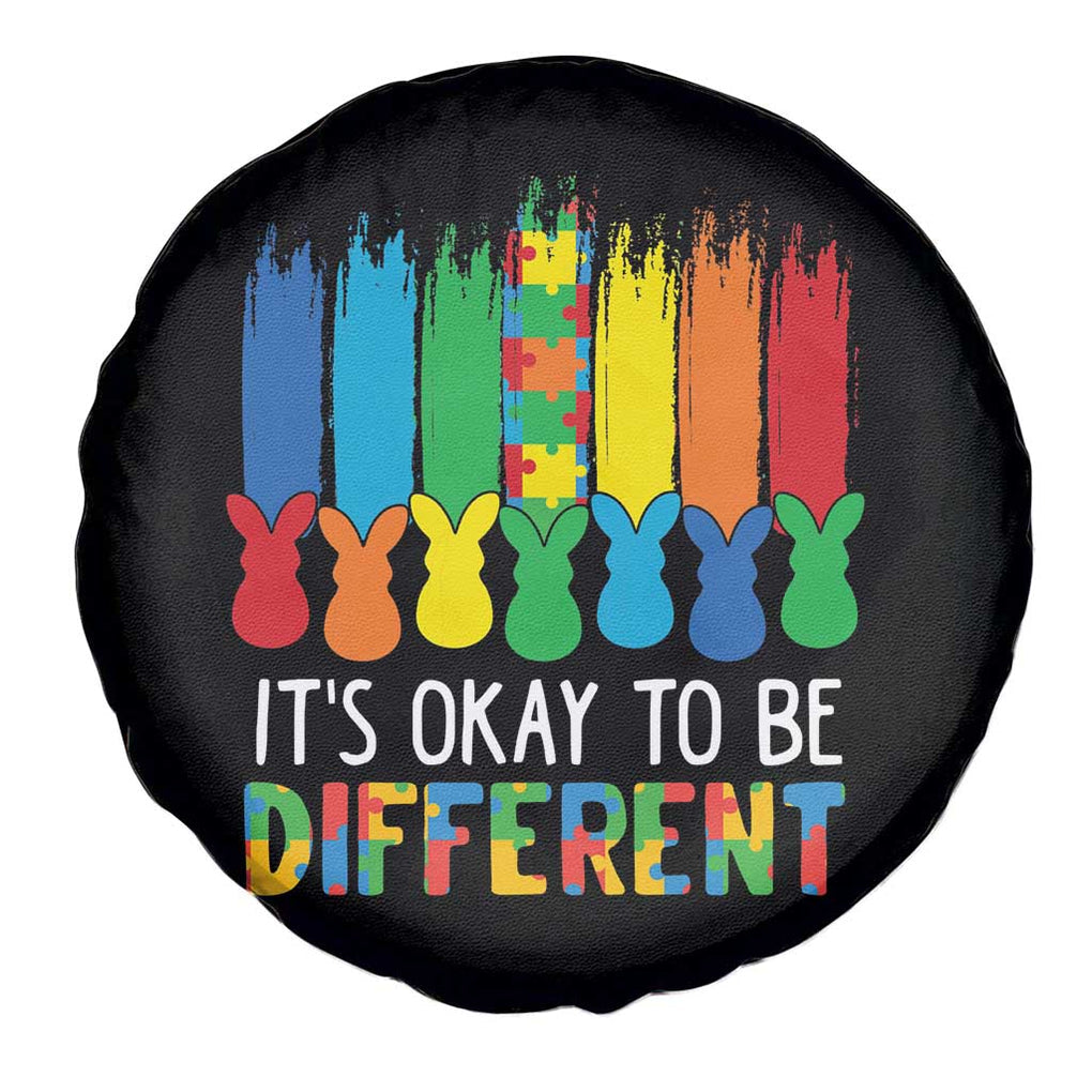 Autism Awareness Spare Tire Cover It's OK To Be Different Puzzle Easter Bunny TS09 Print Your Wear