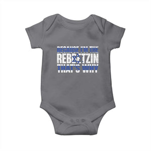 Funny Jewish Baby Onesie Because I'm The Rebbetzin That's Why Rabbi Purim TS09 Charcoal Print Your Wear