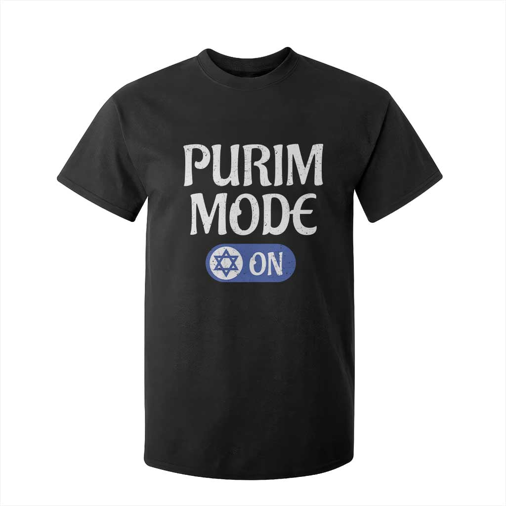 Funny Purim Mode On T Shirt For Kid Jewish Star of David TS09 Black Print Your Wear
