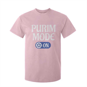 Funny Purim Mode On T Shirt For Kid Jewish Star of David TS09 Light Pink Print Your Wear