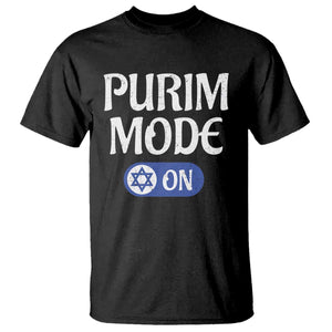 Funny Purim Mode On T Shirt Jewish Star of David TS09 Black Print Your Wear