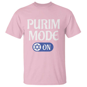 Funny Purim Mode On T Shirt Jewish Star of David TS09 Light Pink Print Your Wear