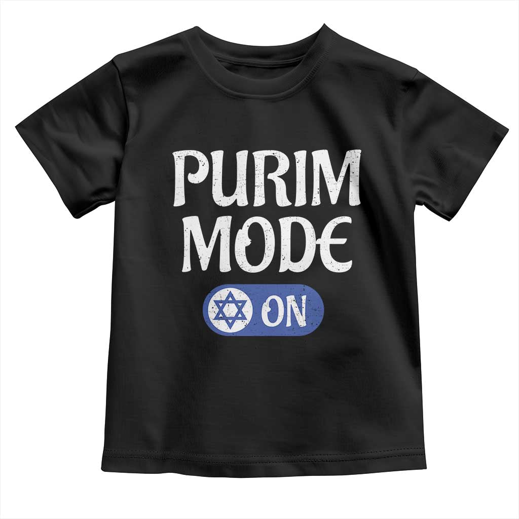 Funny Purim Mode On Toddler T Shirt Jewish Star of David TS09 Black Print Your Wear