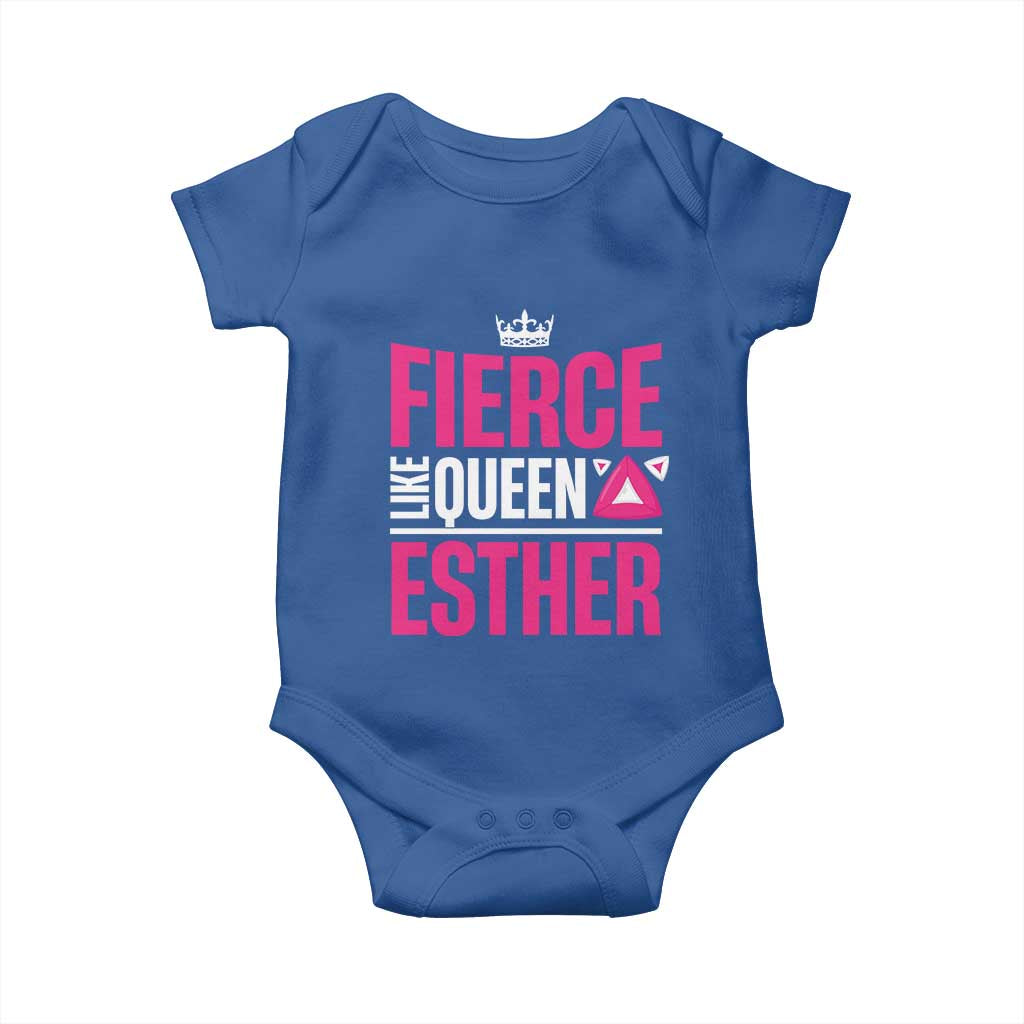 Purim Fierce Like Queen Esther Baby Onesie TS09 Royal Blue Print Your Wear