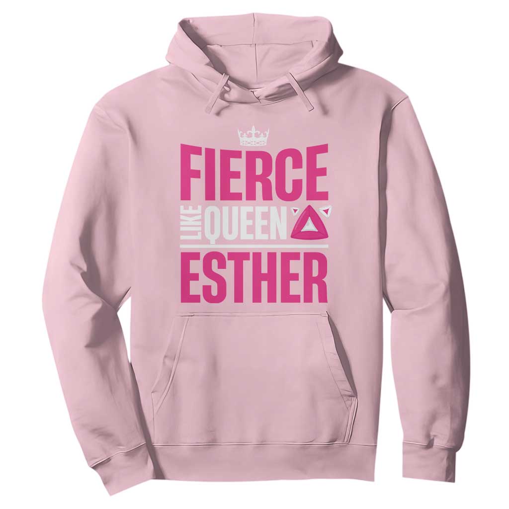 Purim Fierce Like Queen Esther Hoodie TS09 Light Pink Print Your Wear