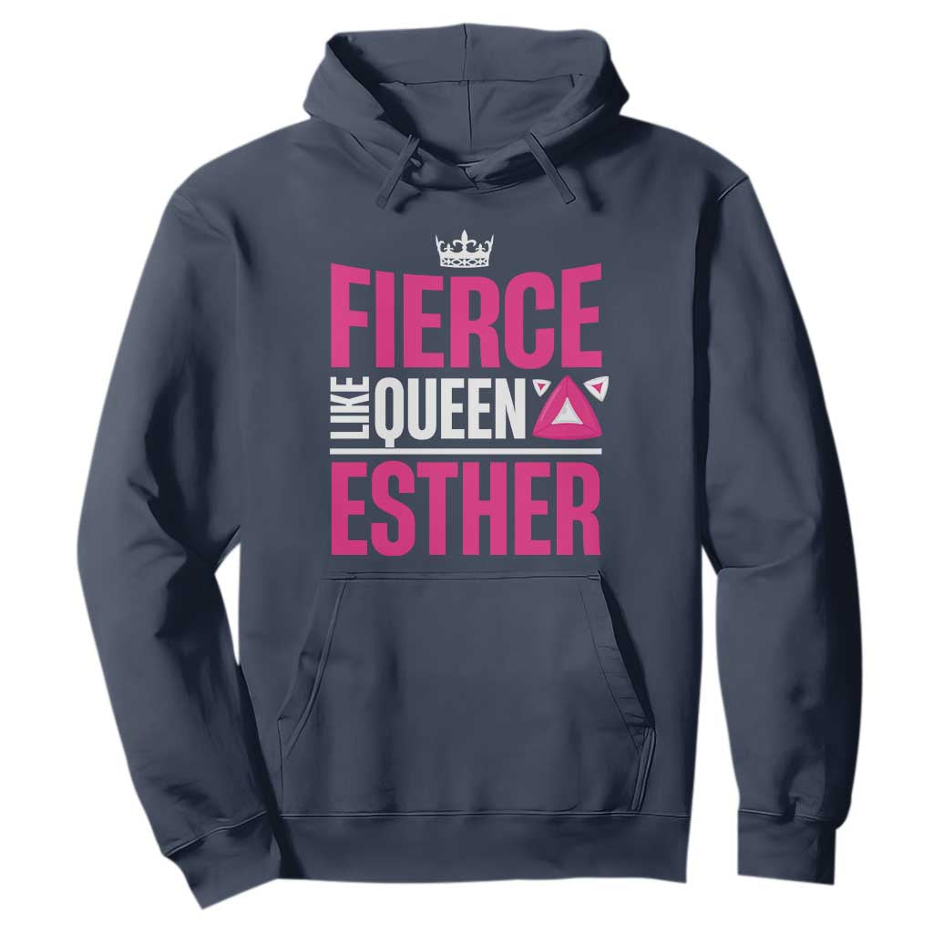 Purim Fierce Like Queen Esther Hoodie TS09 Navy Print Your Wear