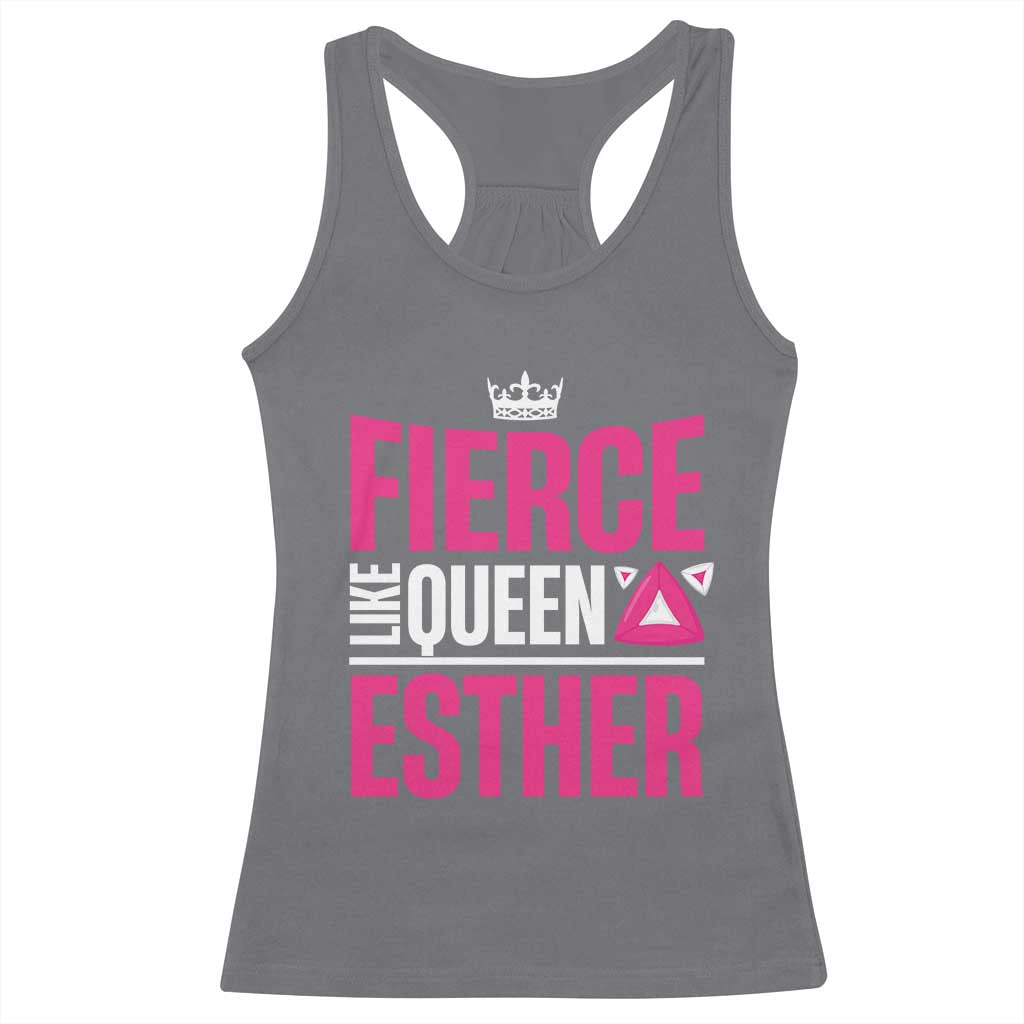 Purim Fierce Like Queen Esther Racerback Tank Top TS09 Charcoal Print Your Wear
