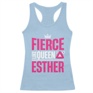 Purim Fierce Like Queen Esther Racerback Tank Top TS09 Light Blue Print Your Wear