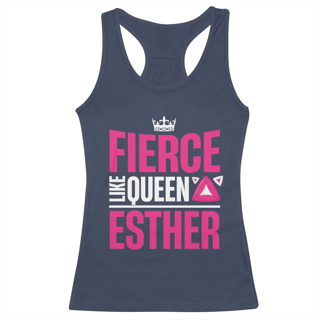 Purim Fierce Like Queen Esther Racerback Tank Top TS09 Navy Print Your Wear