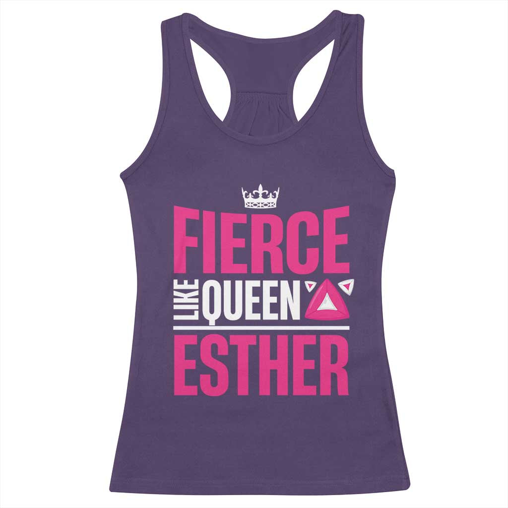 Purim Fierce Like Queen Esther Racerback Tank Top TS09 Purple Print Your Wear
