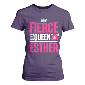 Purim Fierce Like Queen Esther T Shirt For Women TS09 Purple Print Your Wear