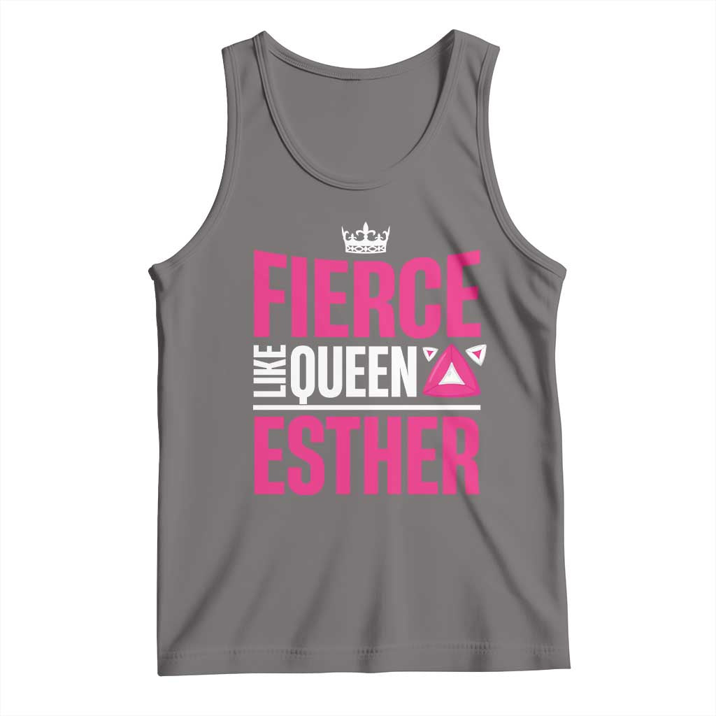 Purim Fierce Like Queen Esther Tank Top TS09 Deep Heather Print Your Wear