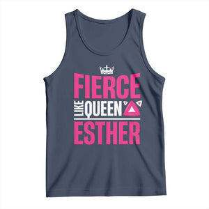 Purim Fierce Like Queen Esther Tank Top TS09 Navy Print Your Wear