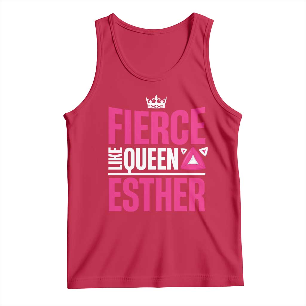 Purim Fierce Like Queen Esther Tank Top TS09 Red Print Your Wear