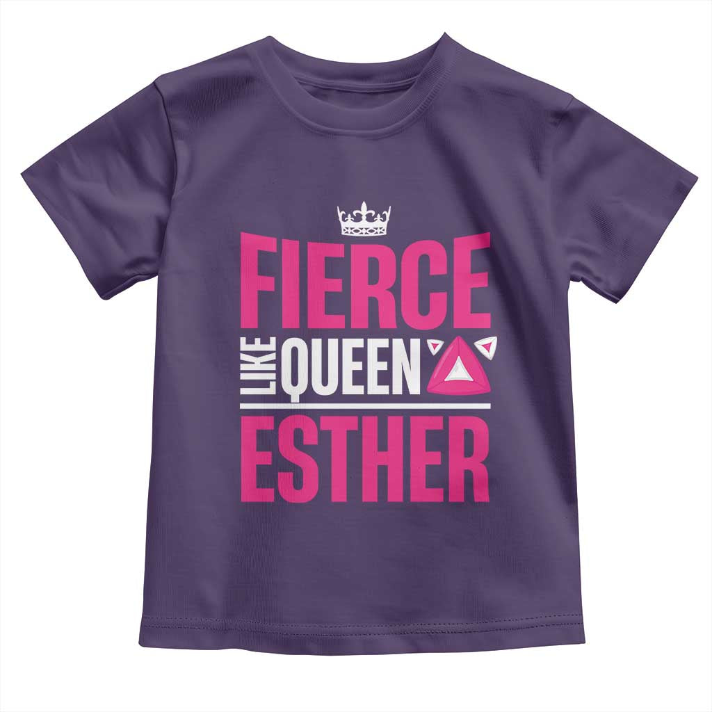 Purim Fierce Like Queen Esther Toddler T Shirt TS09 Purple Print Your Wear