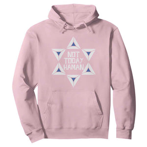 Not Today Haman Purim Hoodie Hamantash Jewish Star of David TS09 Light Pink Print Your Wear